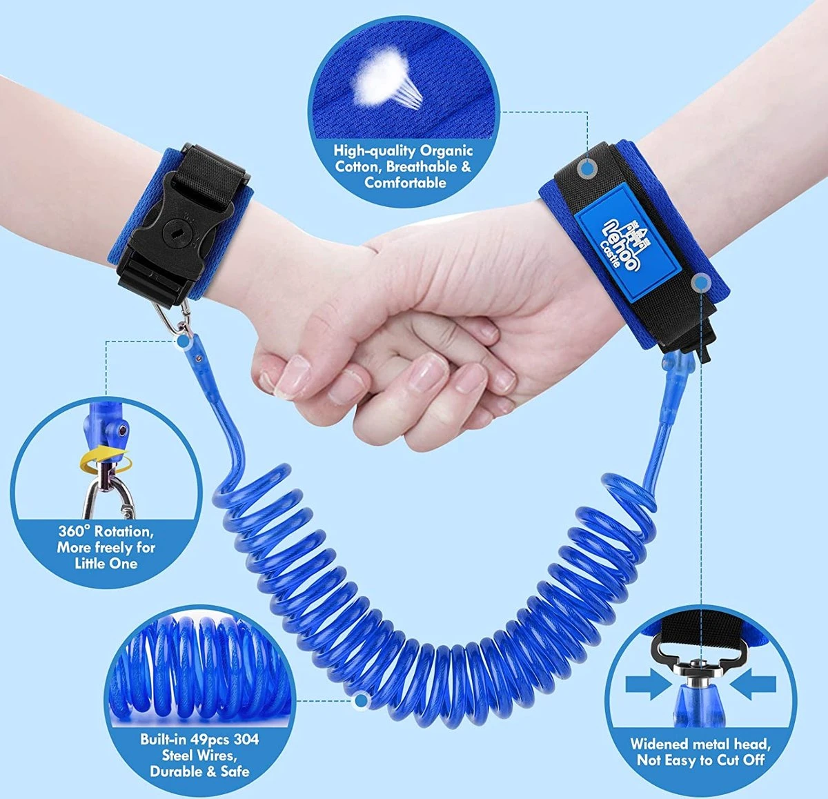 Veiligheidstuigje, Rugzakje. Veiligheidslijn Voor Kinderen, Polsband En Riem. Voorkomt Verdwalen Of Weglopen Van Uw Kind. 8 Veiligheidstuigje, Rugzakje. Veiligheidslijn Voor Kinderen, Polsband En Riem. Voorkomt Verdwalen Of Weglopen Van Uw Kind. - Afbeelding 8