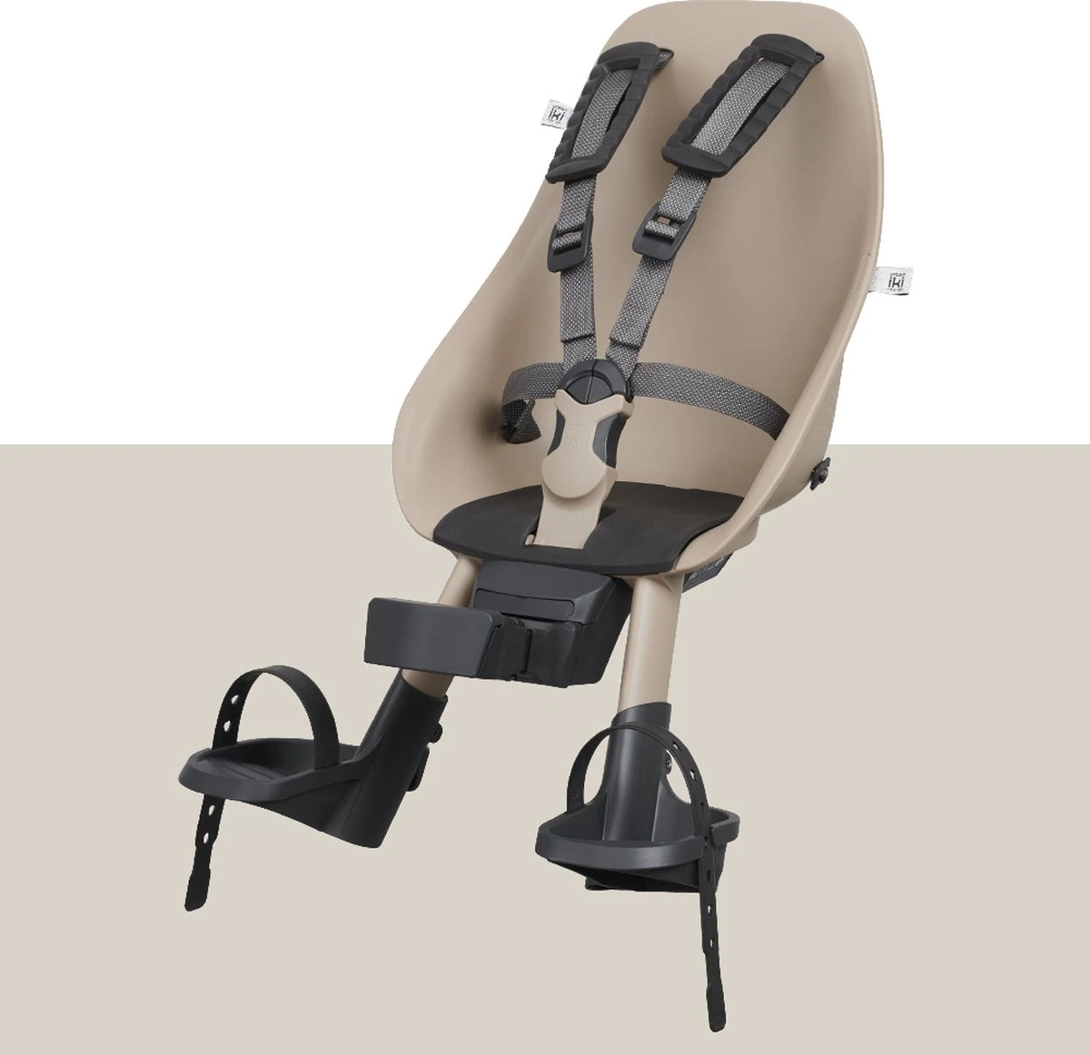 Urban Iki Fietsstoeltje Voor - Inaho Beige/ Bincho Black 1 Urban Iki Fietsstoeltje Voor - Inaho Beige/ Bincho Black