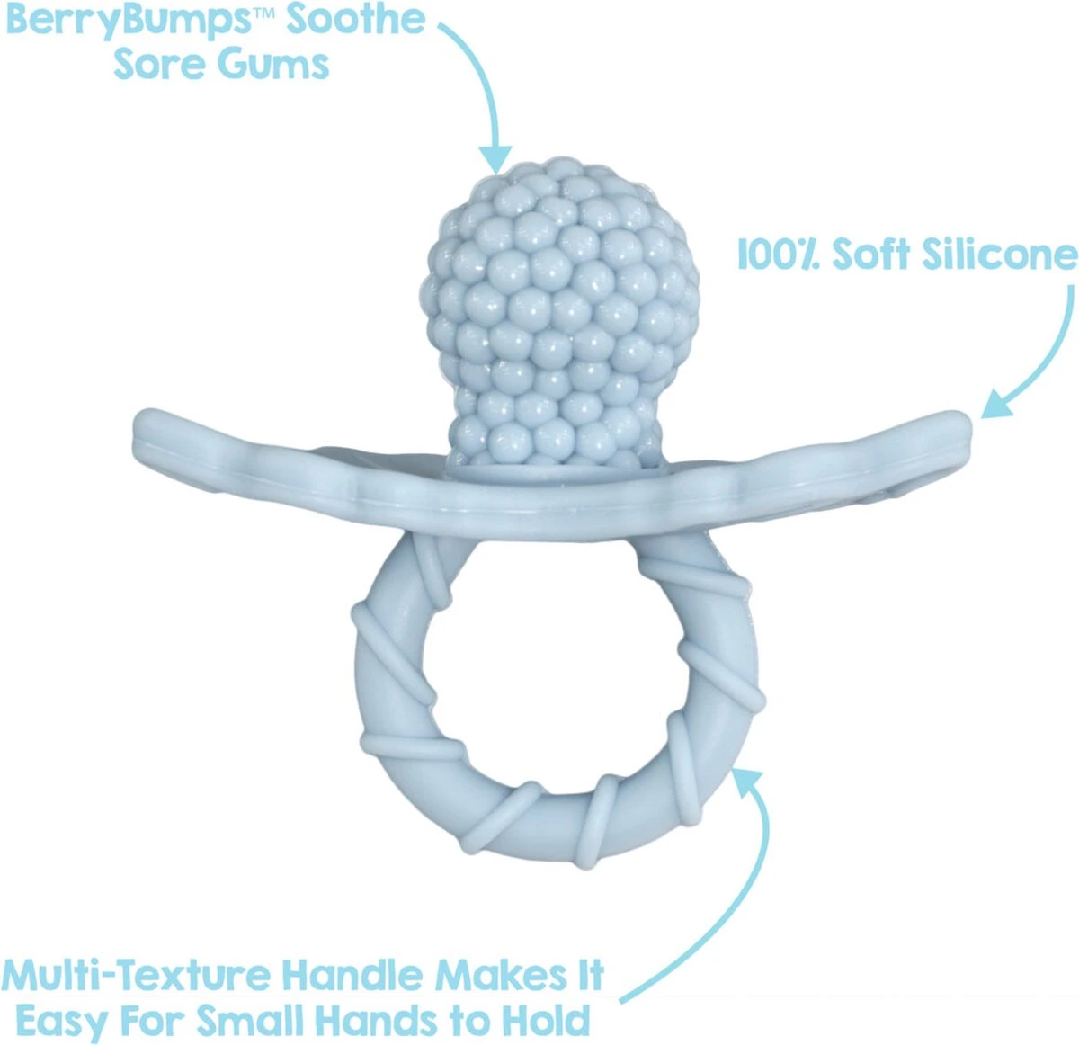 RaZbaby RaZberry - Bijtspeentje - Blauw - Grijs - 2 Stuks 4 RaZbaby RaZberry - Bijtspeentje - Blauw - Grijs - 2 Stuks - Afbeelding 4