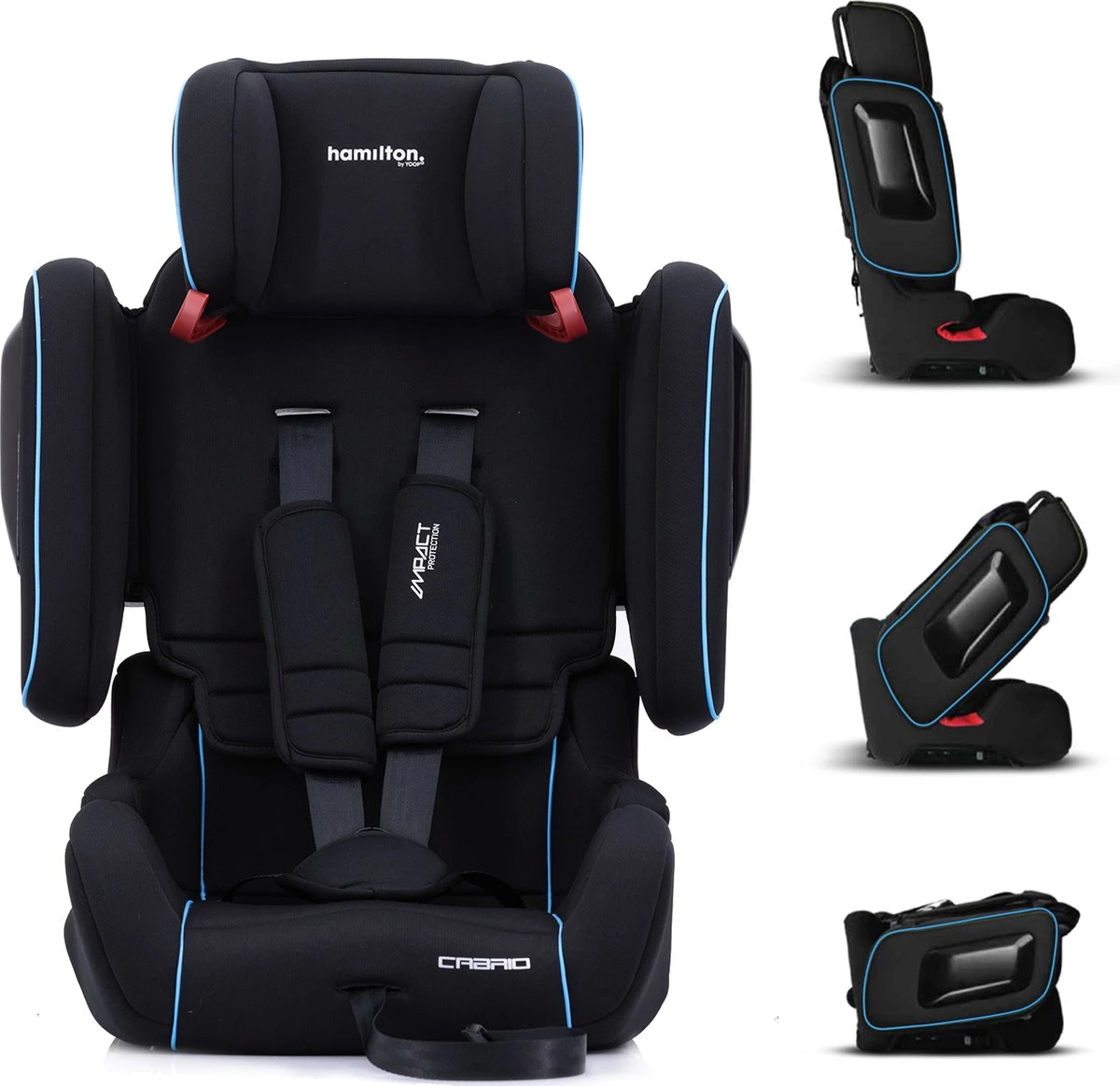 Hamilton By Yoop Cabrio Premium Opvouwbare Autostoel – Veilig, Comfortabel En Lichtgewicht Autozitje – Groep I, II, III Autostoeltje Voor 9 Maanden Tot 12 Jaar – Neon Blauw – ISOFIX Kliksysteem - 1e Opvouwbare Autostoel Ter Wereld - Zwart/Neon Blauw 1 Hamilton By Yoop Cabrio Premium Opvouwbare Autostoel – Veilig, Comfortabel En Lichtgewicht Autozitje – Groep I, II, III Autostoeltje Voor 9 Maanden Tot 12 Jaar – Neon Blauw – ISOFIX Kliksysteem - 1e Opvouwbare Autostoel Ter Wereld - Zwart/Neon Blauw