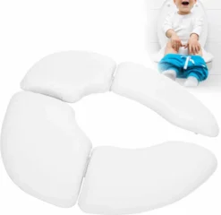 IBright Opvouwbare WC Verkleiner - Toilettrainer -Zachte Toilet Zitje - Toiletbril Verkleiner - Kinder WC Bril - Inclusief Draagtas - Wit -Babyproducten Winkel 1200x1166