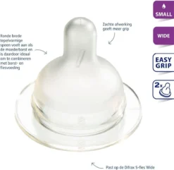 Difrax Flessenspeen Wide Voor Brede Babyflessen - Maat Small - 2 Stuks 19 Difrax Flessenspeen Wide Voor Brede Babyflessen - Maat Small - 2 Stuks -Babyproducten Winkel 1200x1172 5