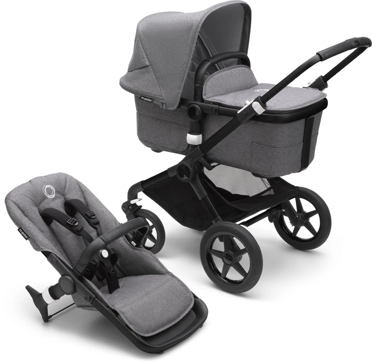 Bugaboo Fox3 Kinderwagen - Black/Grey Melange 7 Bugaboo Fox3 Kinderwagen - Black/Grey Melange - Afbeelding 7