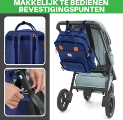 Brisby Slijtvaste Luiertas – Verzorgingstas – Met Buggymontage - Blauw -Babyproducten Winkel 1200x1174 6
