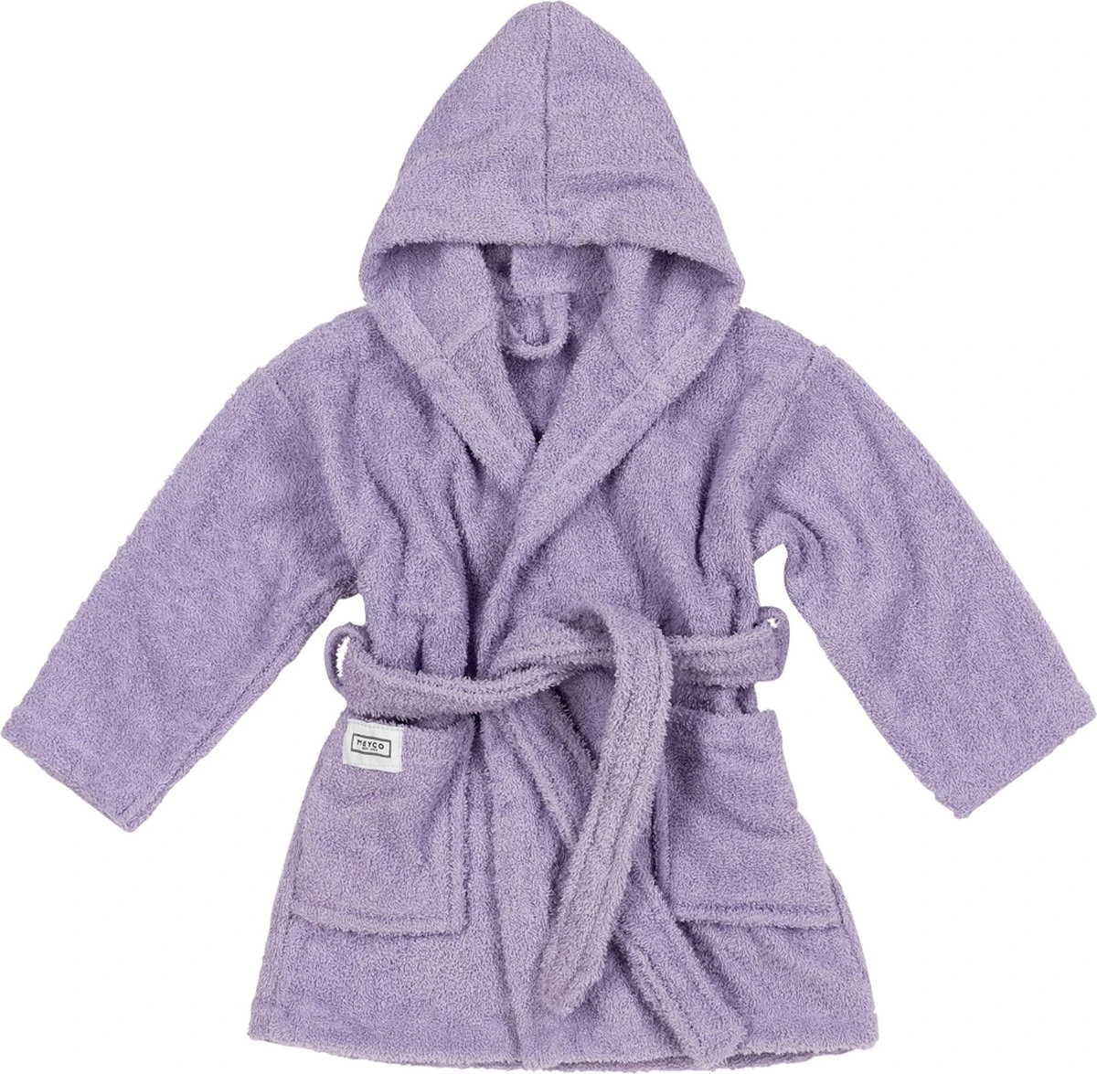 Meyco Baby Badjas Basic Badstof - 98/104 - Soft Lilac 1 Meyco Baby Badjas Basic Badstof - 98/104 - Soft Lilac