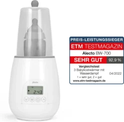 Alecto BW-700 - Snelle Digitale Flessenwarmer 500W Voor Opwarmen, Steriliseren En Ontdooien - Inclusief Stoomkap - Bediening Via Display - Wit -Babyproducten Winkel 1200x1176 14