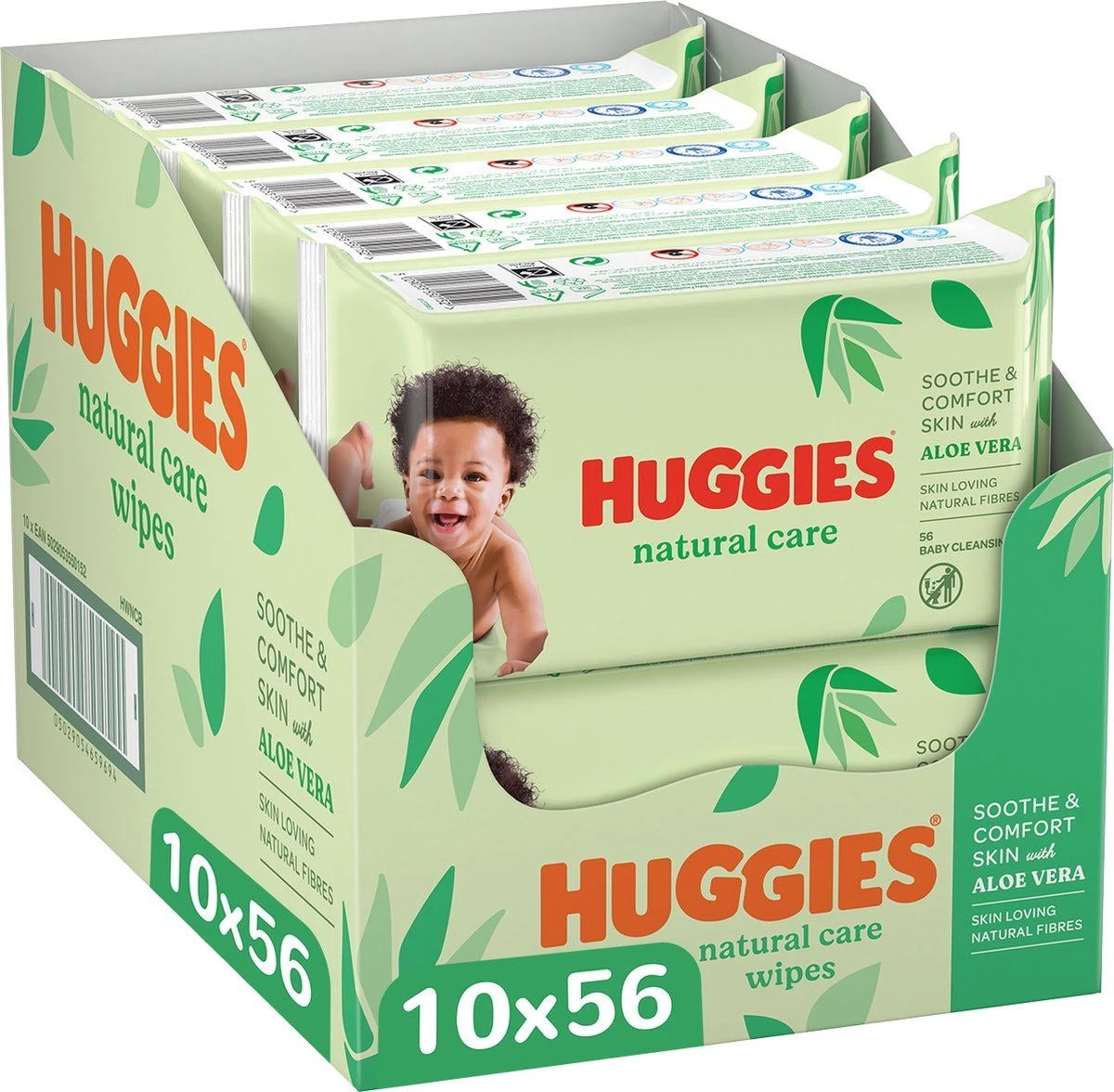 Huggies Billendoekjes - Natural Care - 10 X 56 Stuks - 560 Doekjes - Voordeelverpakking 11 Huggies Billendoekjes - Natural Care - 10 X 56 Stuks - 560 Doekjes - Voordeelverpakking - Afbeelding 11