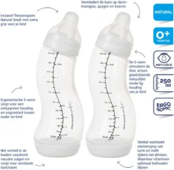 Difrax Babyfles 250 Ml Natural - Anti-Colic - Crèmewit - Duopack -Babyproducten Winkel 1200x1177 26