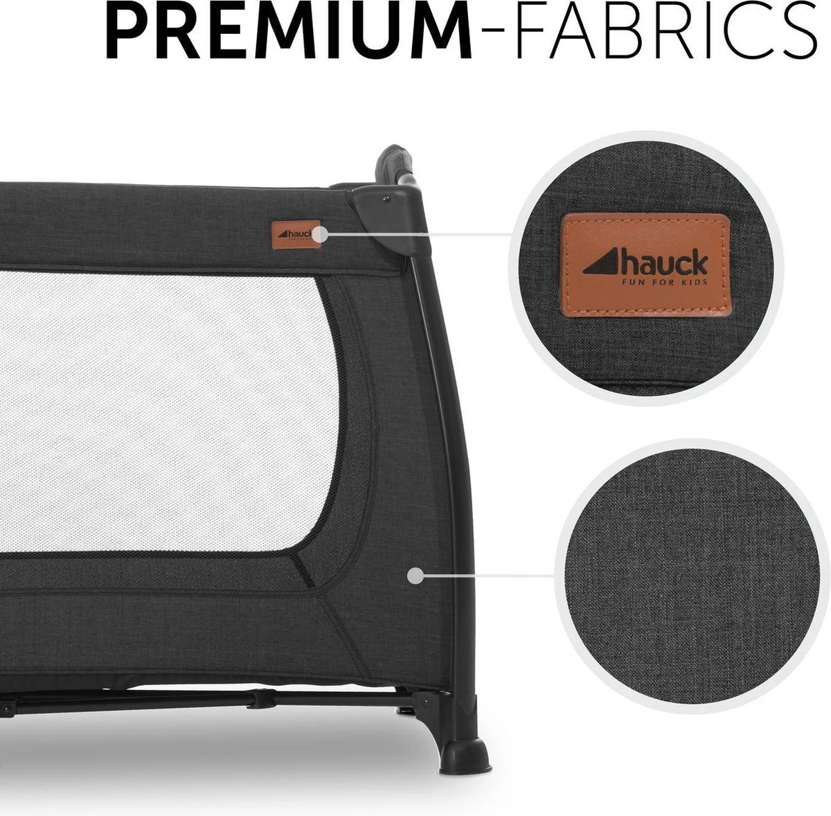 Hauck Play N Relax Center Campingbedje - Zwart 2 Hauck Play N Relax Center Campingbedje - Zwart - Afbeelding 2