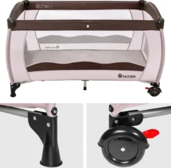 TecTake - Kinder Reisbed Babybed - Beige / Bruin - 402417 - 126x65x80 Cm Met Draagtas 13 TecTake - Kinder Reisbed Babybed - Beige / Bruin - 402417 - 126x65x80 Cm Met Draagtas -Babyproducten Winkel 1200x1179 5