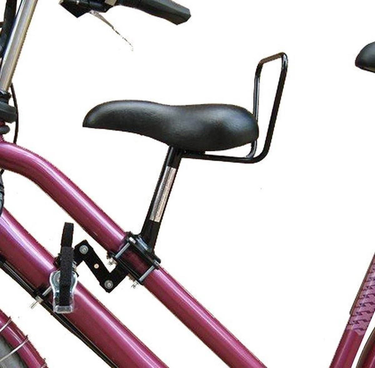 Velo Fietszadel Op Stang - Model 1 - Kinderzitje - Damesfiets 1 Velo Fietszadel Op Stang - Model 1 - Kinderzitje - Damesfiets