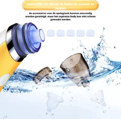 Premium Elektrische Oplaadbare Neus Reiniger Voor Baby En Kinderen - Inclusief Oplader, Handleiding En Batterijen - Hygiënische Neusreiniger - Baby Aspirator - Neuszuiger - Baby Neuspompje - Toetenveger - Baby Neusreiniger - Geel - Neusspoeler -Babyproducten Winkel 1200x1182