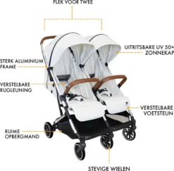 Deryan Luxe Rolo X2 Dubbele Buggy - Duo Buggy - Creme 24 Deryan Luxe Rolo X2 Dubbele Buggy - Duo Buggy - Creme -Babyproducten Winkel 1200x1182 5