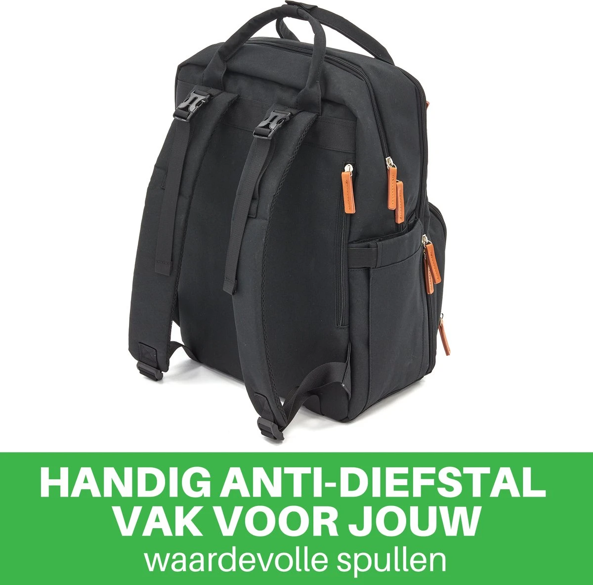 Brisby Slijtvaste Luiertas – Verzorgingstas – Met Buggymontage - Zwart 2 Brisby Slijtvaste Luiertas – Verzorgingstas – Met Buggymontage - Zwart - Afbeelding 2