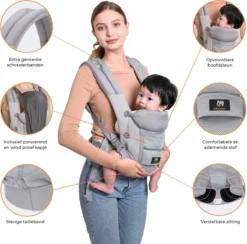 Deryan Meinkind Draagzak - Buikdrager 4-in-1 Antraciet/Grijs 13 Deryan Meinkind Draagzak - Buikdrager 4-in-1 Antraciet/Grijs -Babyproducten Winkel 1200x1187 9