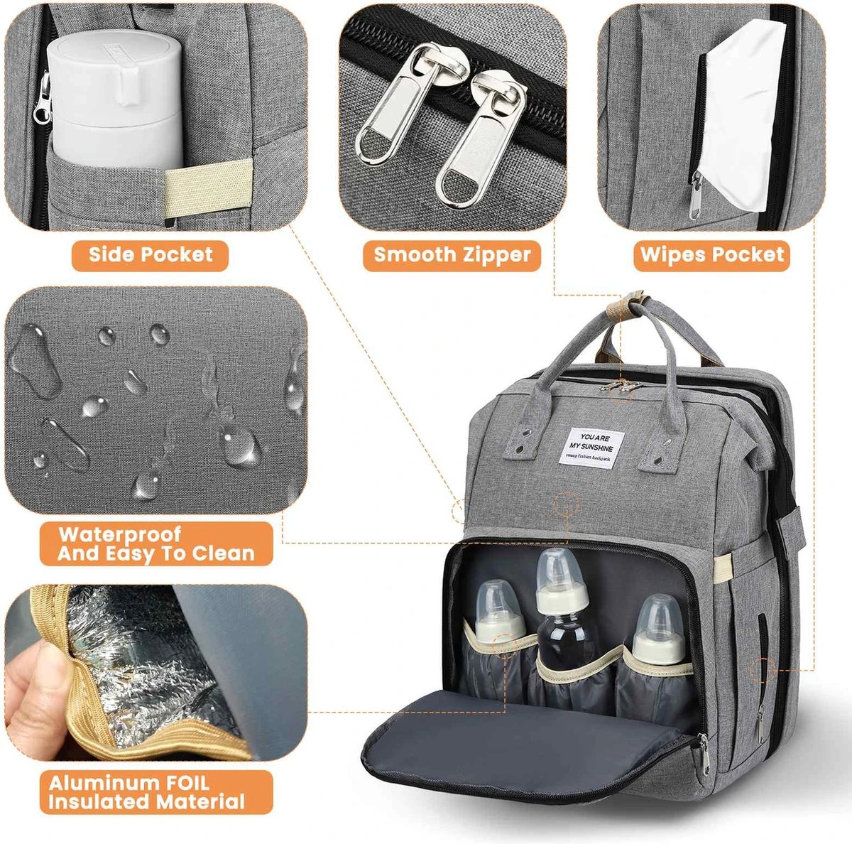 Product Plaza - Luier- En Verzorgingstas - Baby Rug Tas Met Bed - Reis Rugzak - Grote Capaciteit - Jongens En Meisjes - Grijs - Luier Tas - Verzorgingstas Baby - Uitschuifbaar Verschoon/ Slaap Bedje – Multifunctionele Rugzak 0-1 Jaar – 4 Product Plaza - Luier- En Verzorgingstas - Baby Rug Tas Met Bed - Reis Rugzak - Grote Capaciteit - Jongens En Meisjes - Grijs - Luier Tas - Verzorgingstas Baby - Uitschuifbaar Verschoon/ Slaap Bedje – Multifunctionele Rugzak 0-1 Jaar – - Afbeelding 4