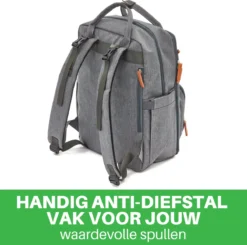 Brisby Slijtvaste Luiertas – Verzorgingstas – Met Buggymontage -Donkergrijs -Babyproducten Winkel 1200x1189 6