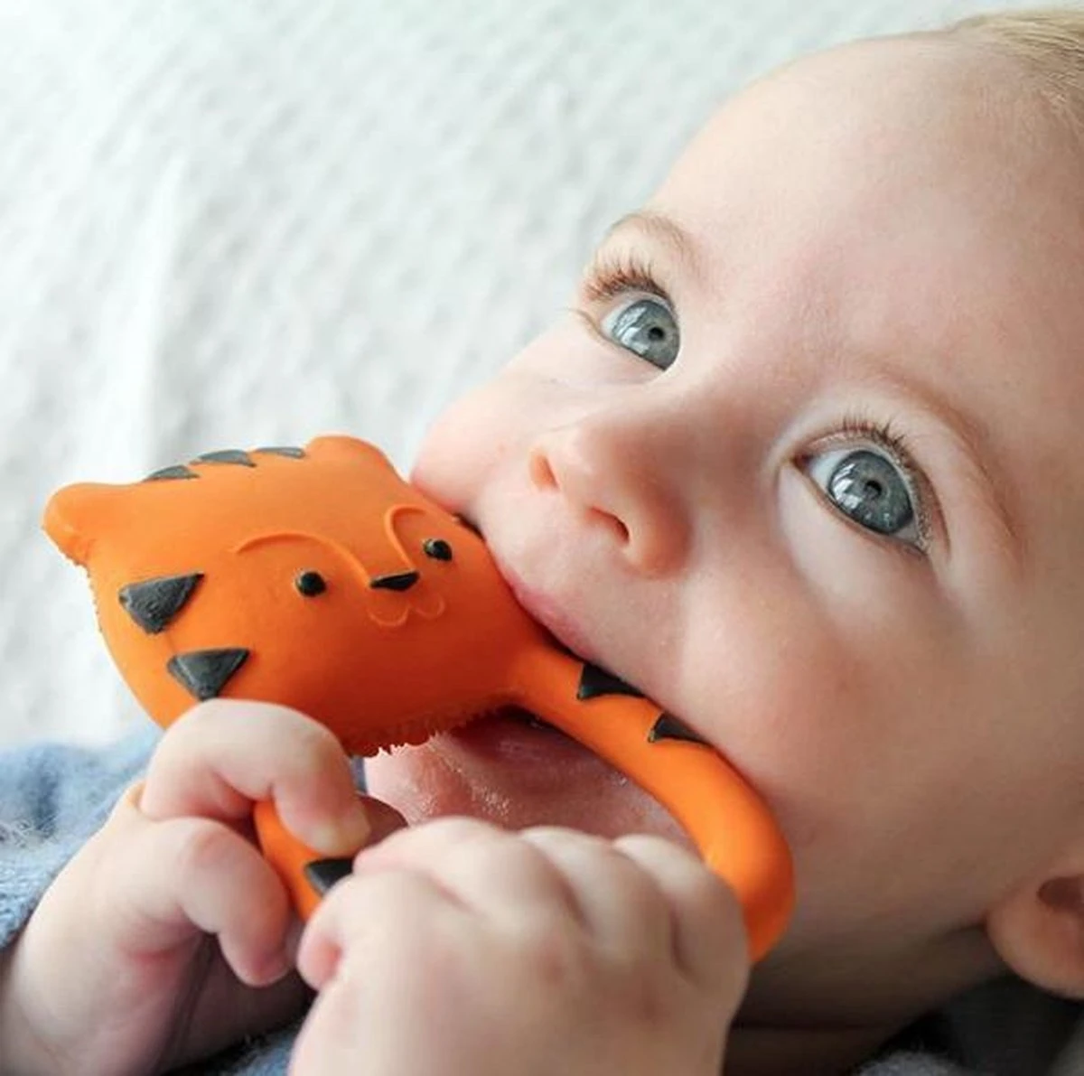 Lanco Rubberen Bijtring - Nalu De Tijger - Oranje 3 Lanco Rubberen Bijtring - Nalu De Tijger - Oranje - Afbeelding 3