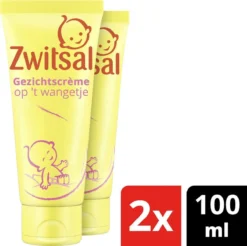 Zwitsal Baby Gezichtscrème Op 't Wangetje - 2 X 100 Ml - Voordeelverpakking