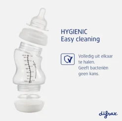 Difrax Glazen Babyfles 200 Ml Wide - Anti-Colic - Wit - 1 Stuk -Babyproducten Winkel 1200x1194 12