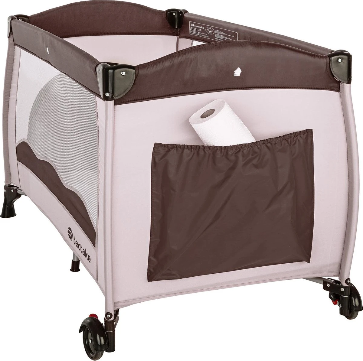 TecTake - Kinder Reisbed Babybed - Beige / Bruin - 402417 - 126x65x80 Cm Met Draagtas 4 TecTake - Kinder Reisbed Babybed - Beige / Bruin - 402417 - 126x65x80 Cm Met Draagtas - Afbeelding 4