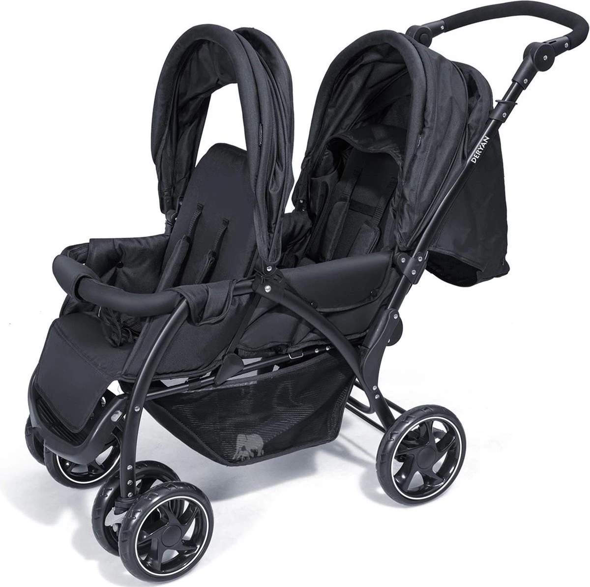 Deryan Luxe Elena Dubbele Buggy- Duo Buggy – Tandem Buggy – Compact En Lichtgewicht 4 Deryan Luxe Elena Dubbele Buggy- Duo Buggy – Tandem Buggy – Compact En Lichtgewicht - Afbeelding 4