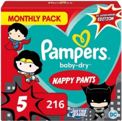 Pampers® Pampers Baby-Dry Pants Maat 5 - 216 Luierbroekjes - Super Heroes