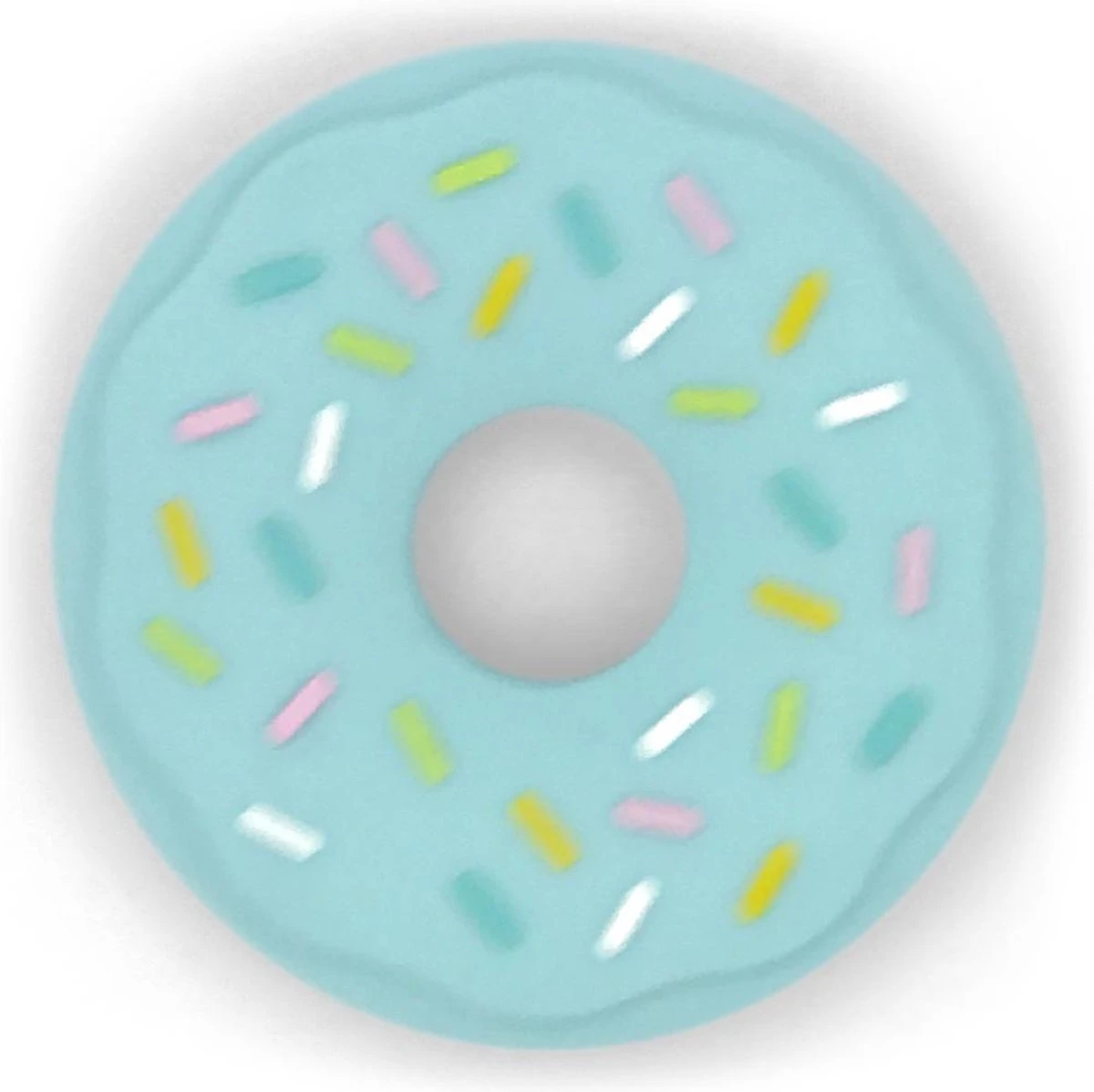 Donut Bijtketting Kauwsieraad - Turqoise 1 Donut Bijtketting Kauwsieraad - Turqoise
