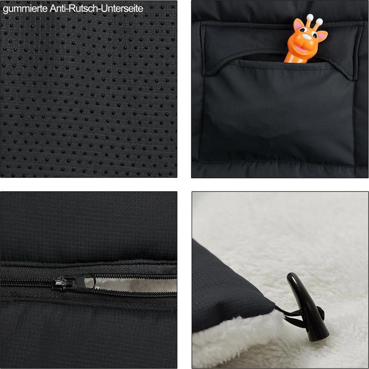 Monzana Voetenzak - Voor Kinderwagen Of Stoeltje - 93x56cm Grijs 3 Monzana Voetenzak - Voor Kinderwagen Of Stoeltje - 93x56cm Grijs - Afbeelding 3