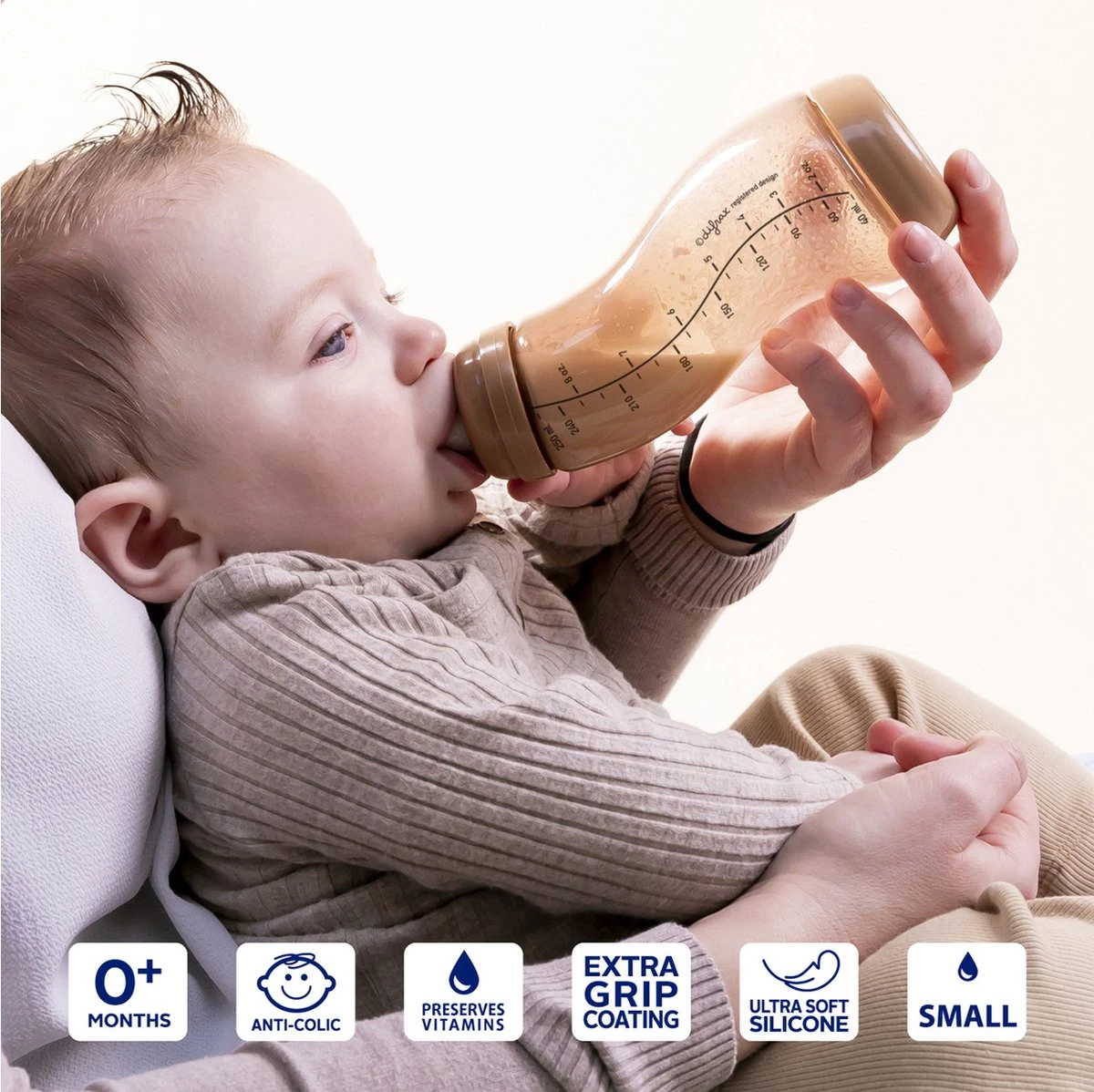 Difrax Babyfles 250 Ml Natural - Anti-Colic - Lichtbruin - 2 Stuks 5 Difrax Babyfles 250 Ml Natural - Anti-Colic - Lichtbruin - 2 Stuks - Afbeelding 5