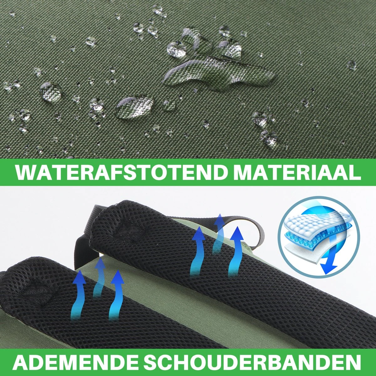 Brisby Slijtvaste Luiertas – Verzorgingstas – Met Buggymontage - Groen 3 Brisby Slijtvaste Luiertas – Verzorgingstas – Met Buggymontage - Groen - Afbeelding 3