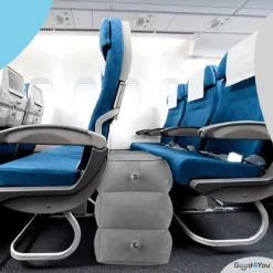 Merkloos Voetensteun | Opblaasbaar | In Alle Hoogtes Verstelbaar | Reiskussen | Vliegtuigbed | Voetensteun | 3 Verschillende Standen | Met Kinderen Reizen | Grijs -Babyproducten Winkel 1200x1200 1373