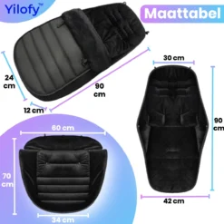 Yilofy Universele Luxe Voetenzak Babywagen & Autostoel Zwart Buggy Kinderwagen Voetzak -Babyproducten Winkel 1200x1200 1401