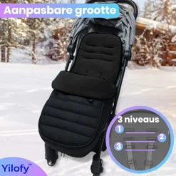 Yilofy Universele Luxe Voetenzak Babywagen & Autostoel Zwart Buggy Kinderwagen Voetzak -Babyproducten Winkel 1200x1200 1402
