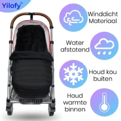 Yilofy Universele Luxe Voetenzak Babywagen & Autostoel Zwart Buggy Kinderwagen Voetzak -Babyproducten Winkel 1200x1200 1403