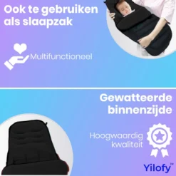 Yilofy Universele Luxe Voetenzak Babywagen & Autostoel Zwart Buggy Kinderwagen Voetzak -Babyproducten Winkel 1200x1200 1405