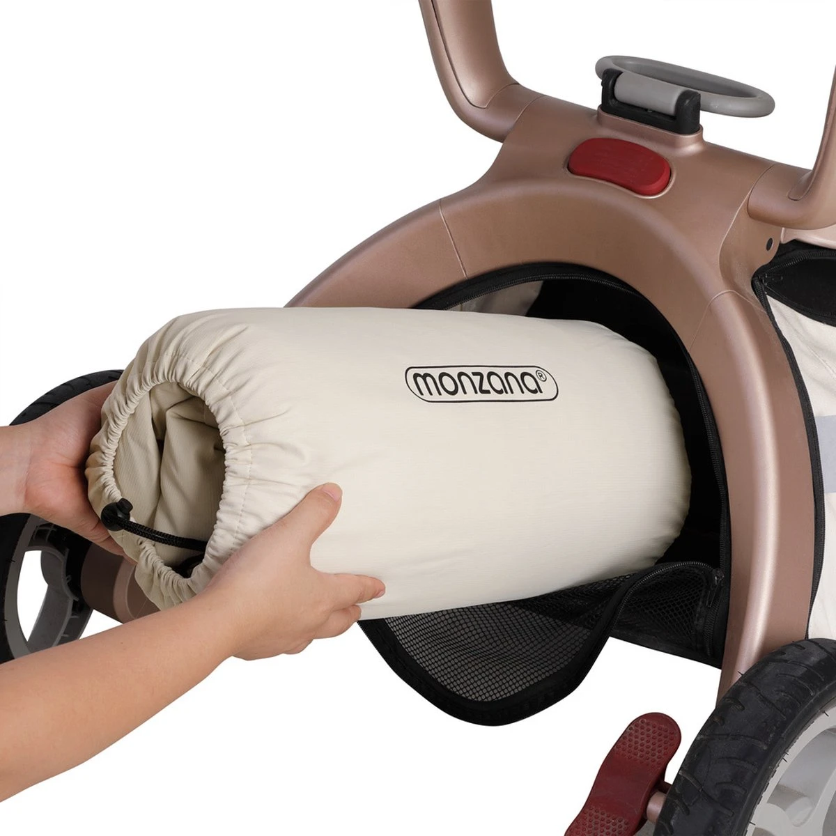 Monzana Kinderwagen Voetenzak Beige | Teddy | Maxi-Cosi | Met Opbergtas 2 Monzana Kinderwagen Voetenzak Beige | Teddy | Maxi-Cosi | Met Opbergtas - Afbeelding 2