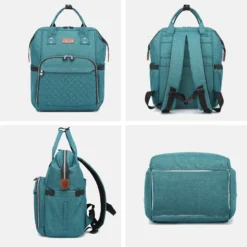 Miss Lulu Luiertas Rugzak - Inclusief Buggy En Kinderwagen Haken - Groen (E6705 GN) -Babyproducten Winkel 1200x1200 1485