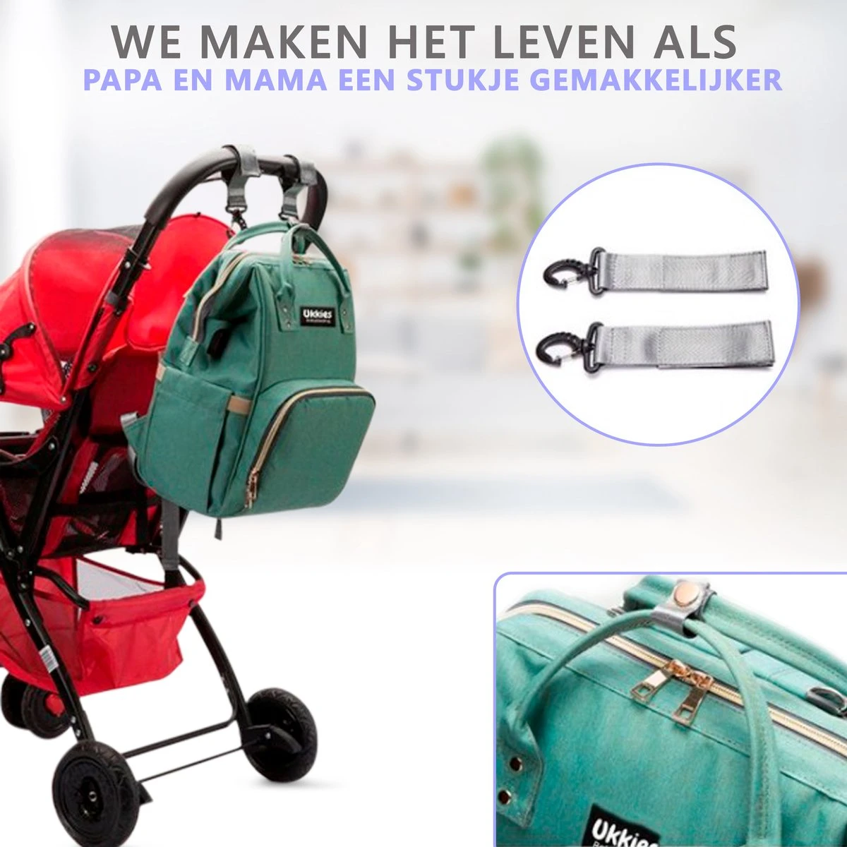 Luiertas Rugzak - Gratis Flessenwarmer En Gratis Kinderwagen Haken - Eindeloos Opbergruimte - Ruime Luiertas - Draaggemak - Mint-groen 5 Luiertas Rugzak - Gratis Flessenwarmer En Gratis Kinderwagen Haken - Eindeloos Opbergruimte - Ruime Luiertas - Draaggemak - Mint-groen - Afbeelding 5