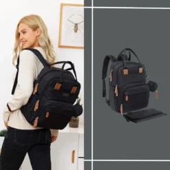 Luiertas Rugzak - Incl. Buggy / Kinderwagen Haken En Verschoningsmat - Complete Set - Zwart Van Zedar -Babyproducten Winkel 1200x1200 1497