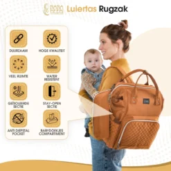 NanaBeebi Luiertas Rugzak Met Verschoonmatje - Cognac - Inclusief Flessenwarmhouder - Kinderwagenhaken En Isoleervak 21 NanaBeebi Luiertas Rugzak Met Verschoonmatje - Cognac - Inclusief Flessenwarmhouder - Kinderwagenhaken En Isoleervak -Babyproducten Winkel 1200x1200 1516