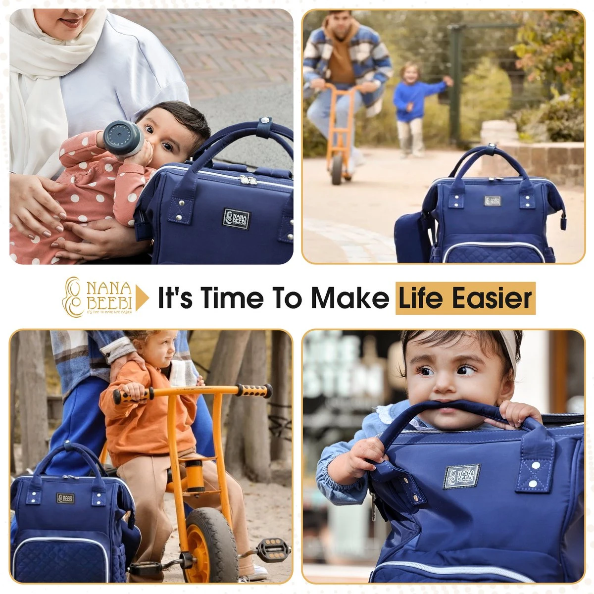 NanaBeebi Luiertas Rugzak Met Verschoonmatje - Blauw - Inclusief Flessenwarmhouder - Kinderwagenhaken En Isoleervak 5 NanaBeebi Luiertas Rugzak Met Verschoonmatje - Blauw - Inclusief Flessenwarmhouder - Kinderwagenhaken En Isoleervak - Afbeelding 5