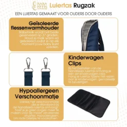 NanaBeebi Luiertas Rugzak Met Verschoonmatje - Blauw - Inclusief Flessenwarmhouder - Kinderwagenhaken En Isoleervak 14 NanaBeebi Luiertas Rugzak Met Verschoonmatje - Blauw - Inclusief Flessenwarmhouder - Kinderwagenhaken En Isoleervak -Babyproducten Winkel 1200x1200 1525