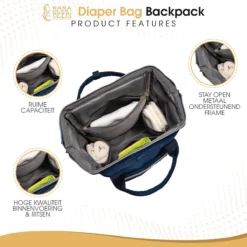 NanaBeebi Luiertas Rugzak Met Verschoonmatje - Blauw - Inclusief Flessenwarmhouder - Kinderwagenhaken En Isoleervak 15 NanaBeebi Luiertas Rugzak Met Verschoonmatje - Blauw - Inclusief Flessenwarmhouder - Kinderwagenhaken En Isoleervak -Babyproducten Winkel 1200x1200 1526