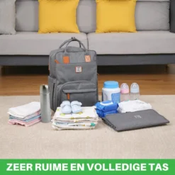 Brisby Slijtvaste Luiertas – Verzorgingstas – Met Buggymontage -Donkergrijs -Babyproducten Winkel 1200x1200 1531