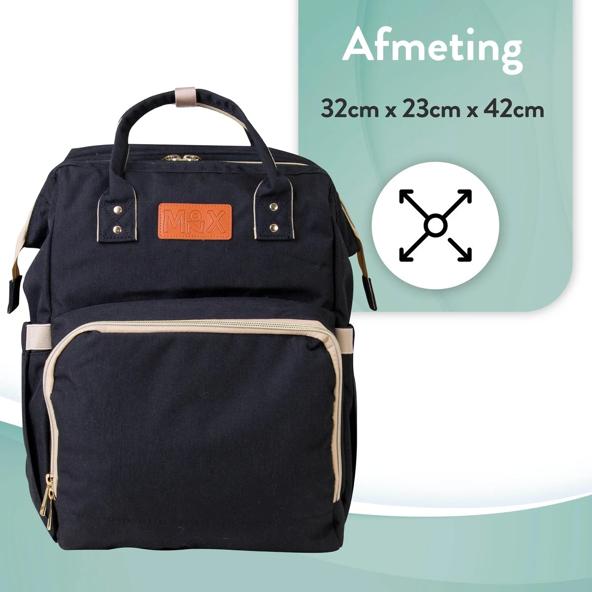 Luiertas Rugzak - Monx Luiertas Verzorgingstas Met Uitklapbaar Babybedje - Overzichtelijke Luierrugzak Extra Buggy En Kinderwagen Haken Inclusief Geïsoleerde Flessenhouder - Zwart 3 Luiertas Rugzak - Monx Luiertas Verzorgingstas Met Uitklapbaar Babybedje - Overzichtelijke Luierrugzak Extra Buggy En Kinderwagen Haken Inclusief Geïsoleerde Flessenhouder - Zwart - Afbeelding 3