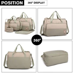 Miss Lulu Luiertas - 5-delige Verzorgingstas Set - Grijs (9026 GY) -Babyproducten Winkel 1200x1200 1564