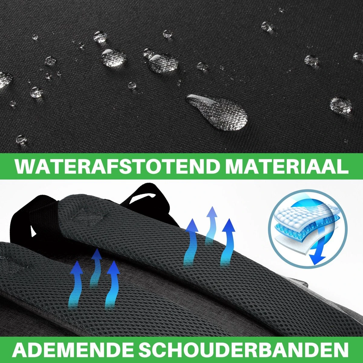 Brisby Slijtvaste Luiertas – Verzorgingstas – Met Buggymontage - Zwart 4 Brisby Slijtvaste Luiertas – Verzorgingstas – Met Buggymontage - Zwart - Afbeelding 4