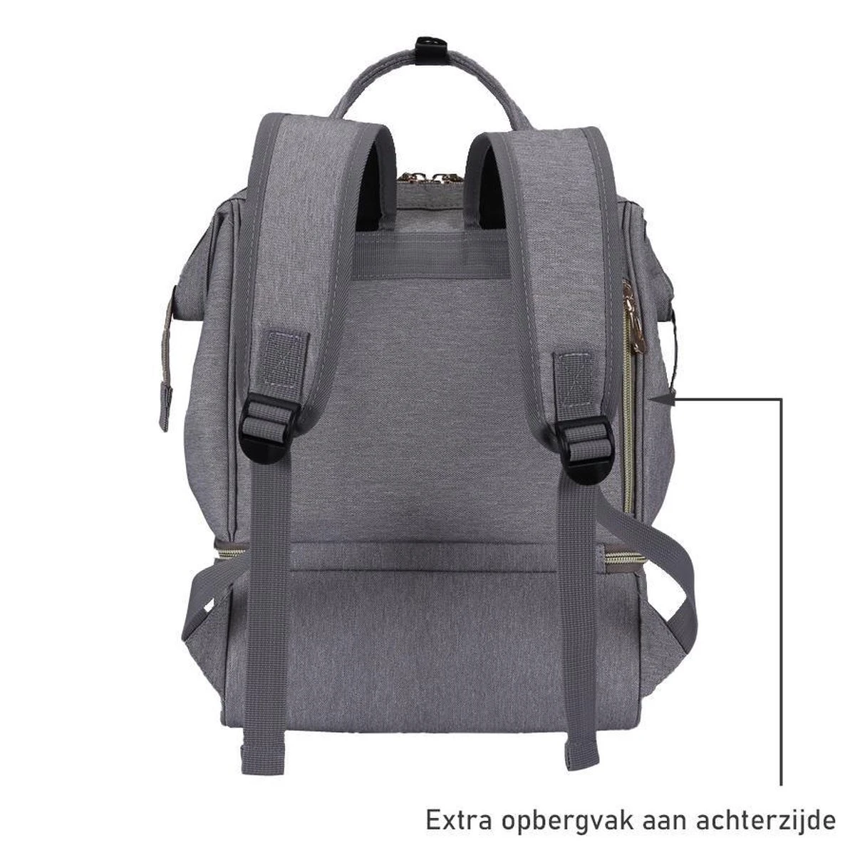 Rose & Ollie Kolftas Rugtas Grijs - Koeltas Moedermelk 3 Rose & Ollie Kolftas Rugtas Grijs - Koeltas Moedermelk - Afbeelding 3