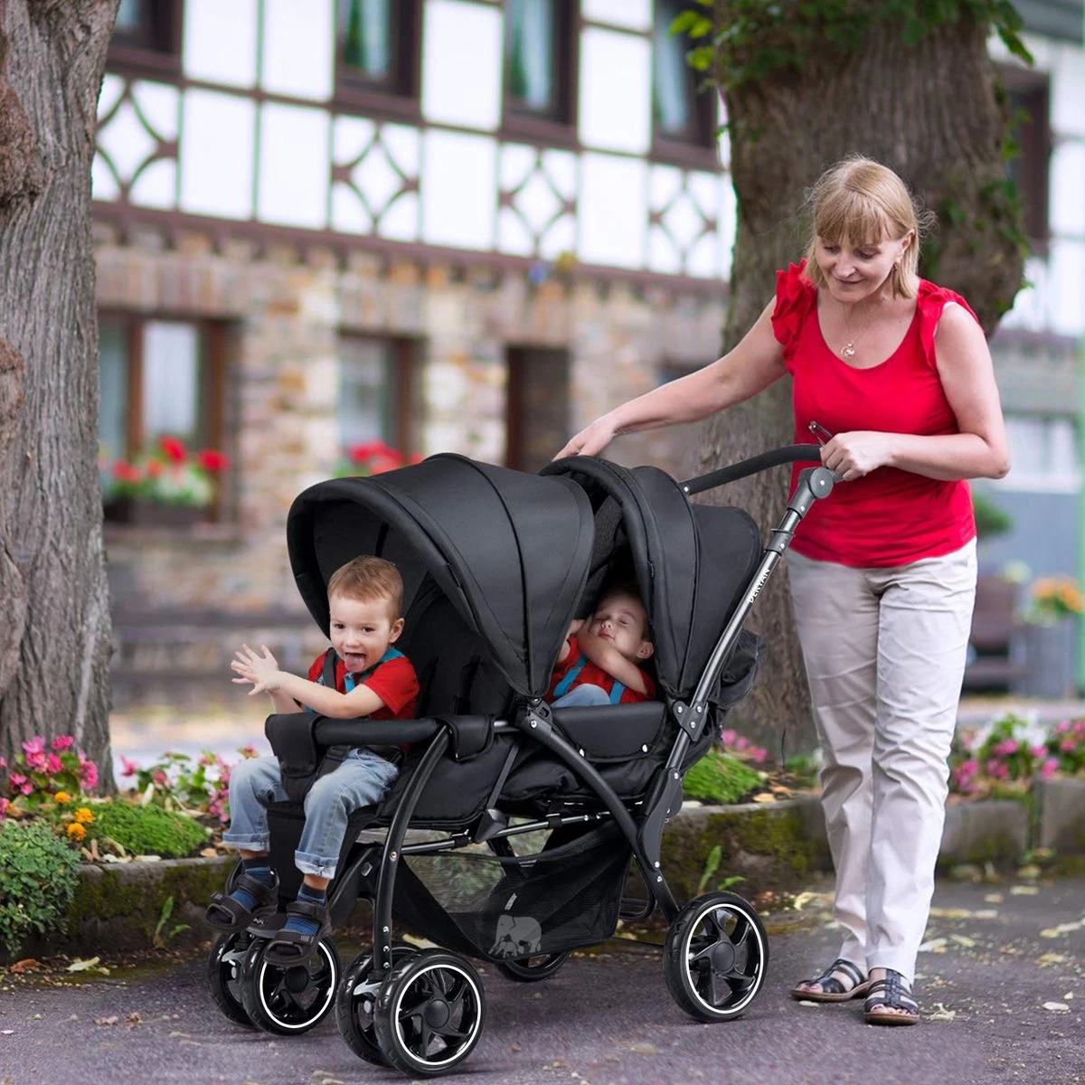 Deryan Luxe Elena Dubbele Buggy- Duo Buggy – Tandem Buggy – Compact En Lichtgewicht 13 Deryan Luxe Elena Dubbele Buggy- Duo Buggy – Tandem Buggy – Compact En Lichtgewicht - Afbeelding 13